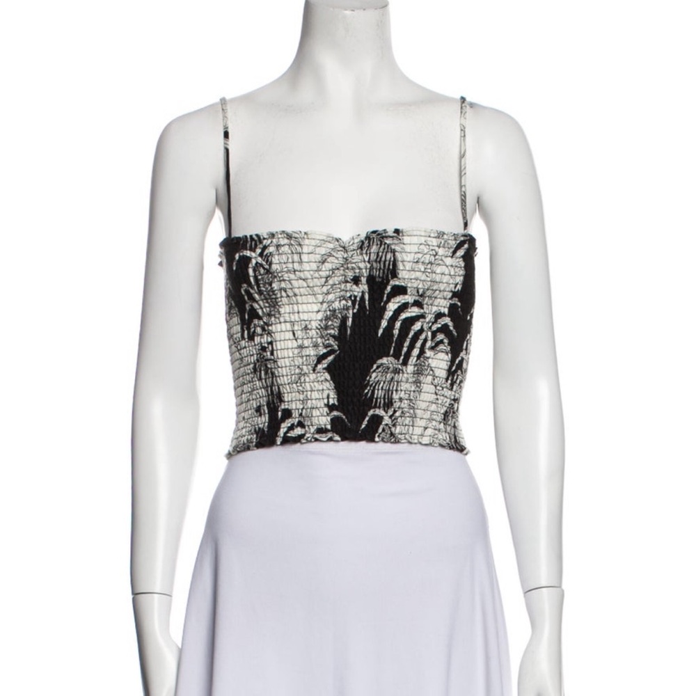Reformation black and white crop top size small
